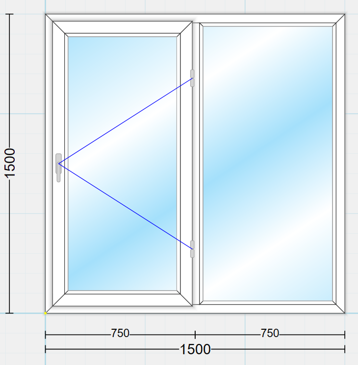 پنجره دوجداره لولایی